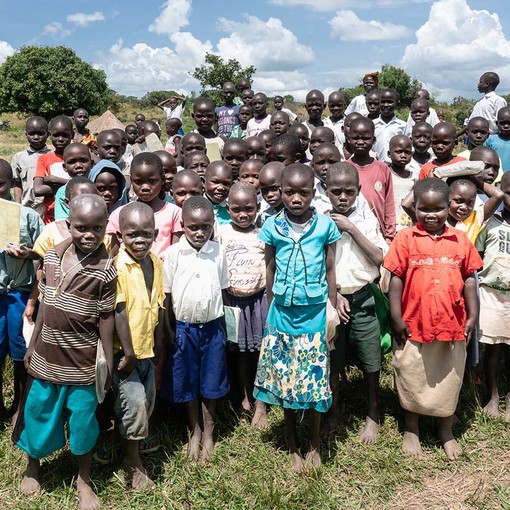 Kindergruppe in Uganda