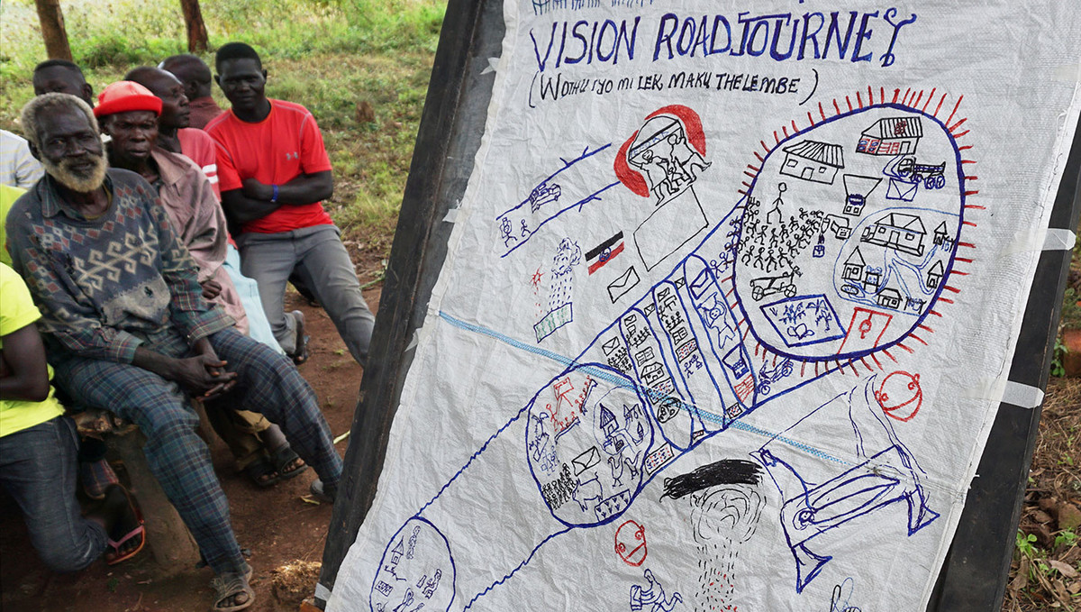 Uganda Planung mit der Dorfgemeinschaft