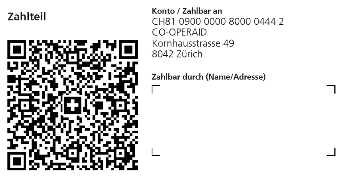QR-Code Cooperaid Postfinance QR-Code Cooperaid Postfinance