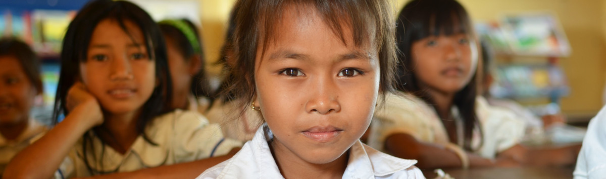 Schulmädchen in Kambodscha