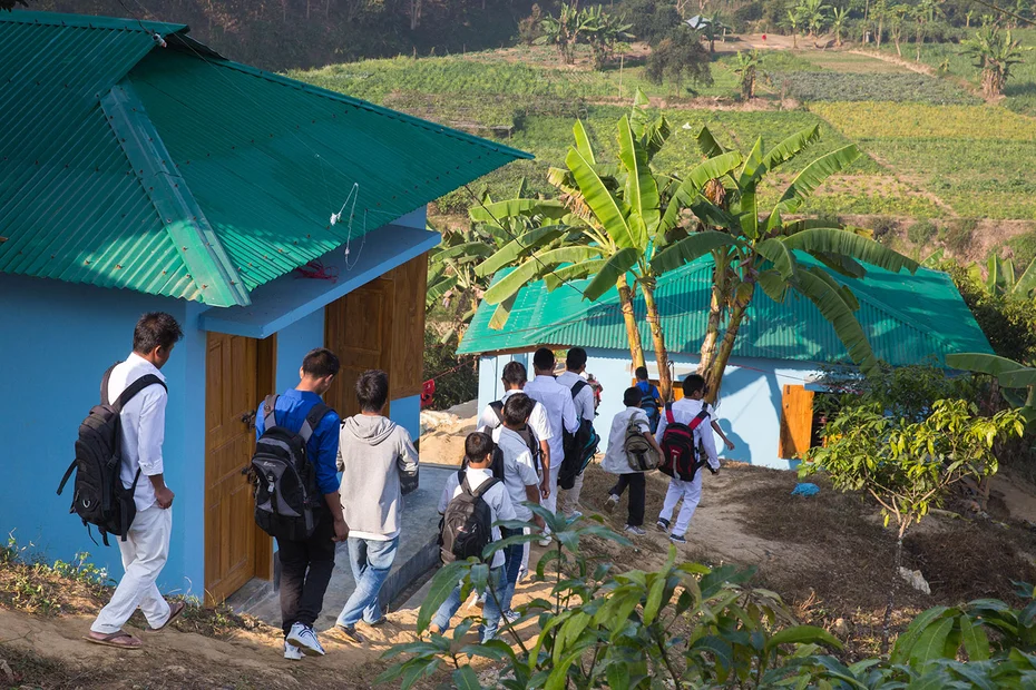 Jungen Wohnheim Bangladesch Heimkehr