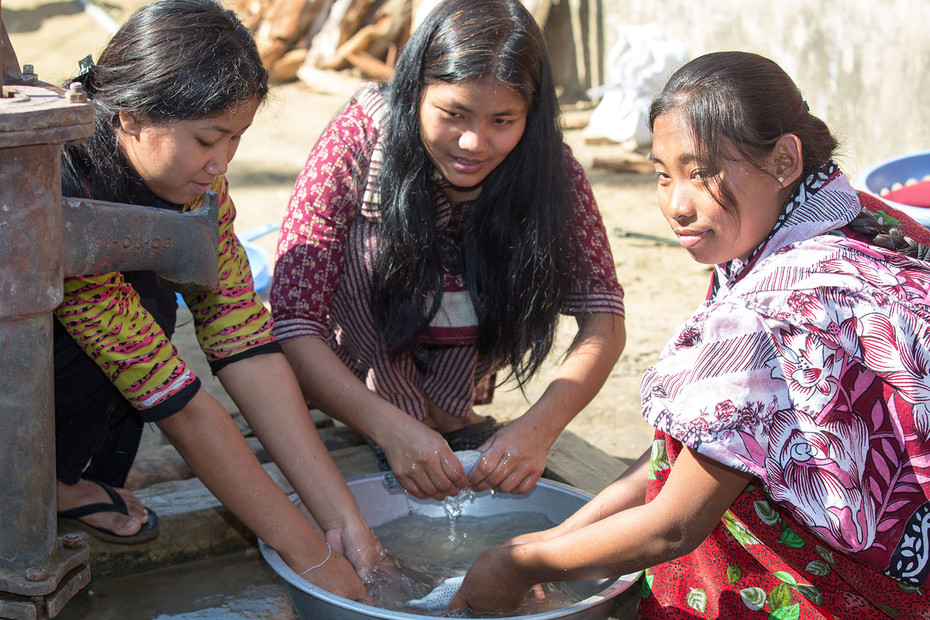Mädchen Wohnheim Bangladesch Essensvorbereitung