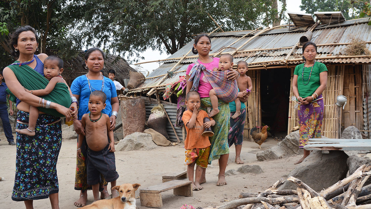 Mro-Familien in Thanchi Bangladesch