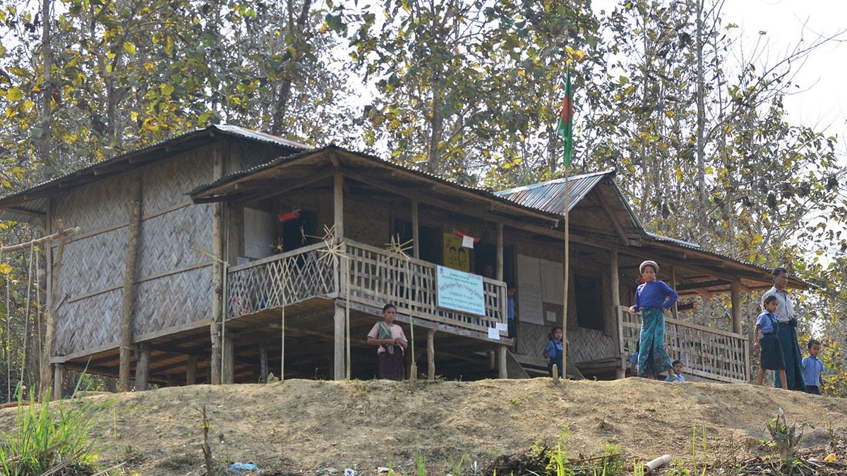 Bangladesch Dorfschule Gebäude
