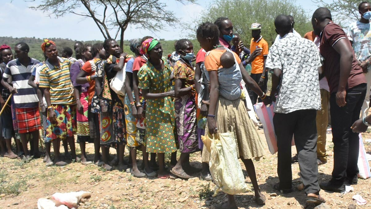 Hunger in East Pokot, Kenia: Lebensmittelabgabe