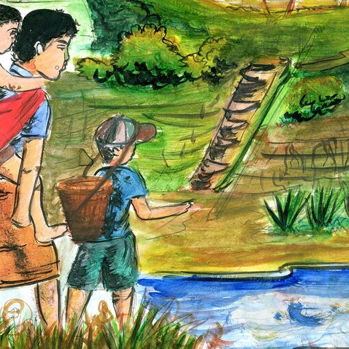 Kinderzeichnung aus Bangladesch