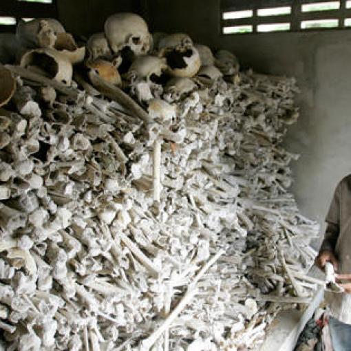 Erinnerung an den Voelkermord der Roten Khmer.