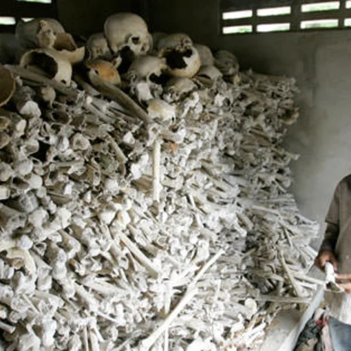 Erinnerung an den Voelkermord der Roten Khmer.